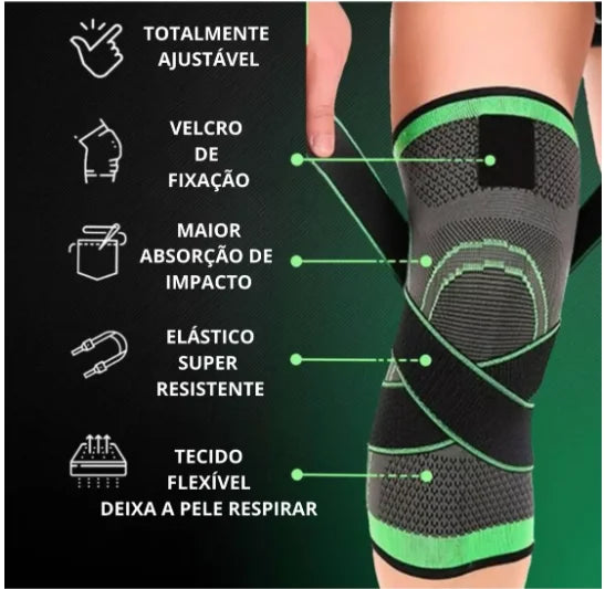 Joelheira De Compressão Articulada Com Cintas Cruzadas - Tensor Articulado