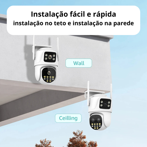 Câmera de Segurança Wi-Fi 4MP com Rastreamento IA | Dual Lens | 35% OFF