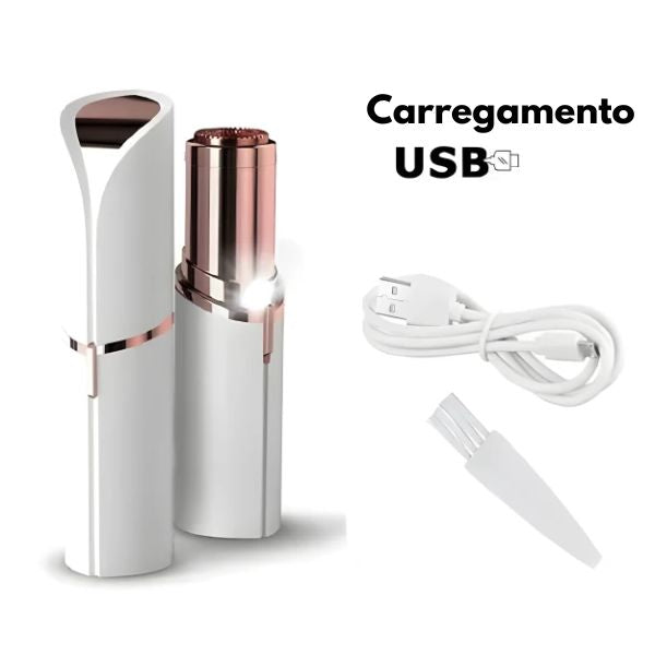 Depilador Facial Portátil USB – Remoção Indolor em 1 Toque! FRETE GRÁTIS