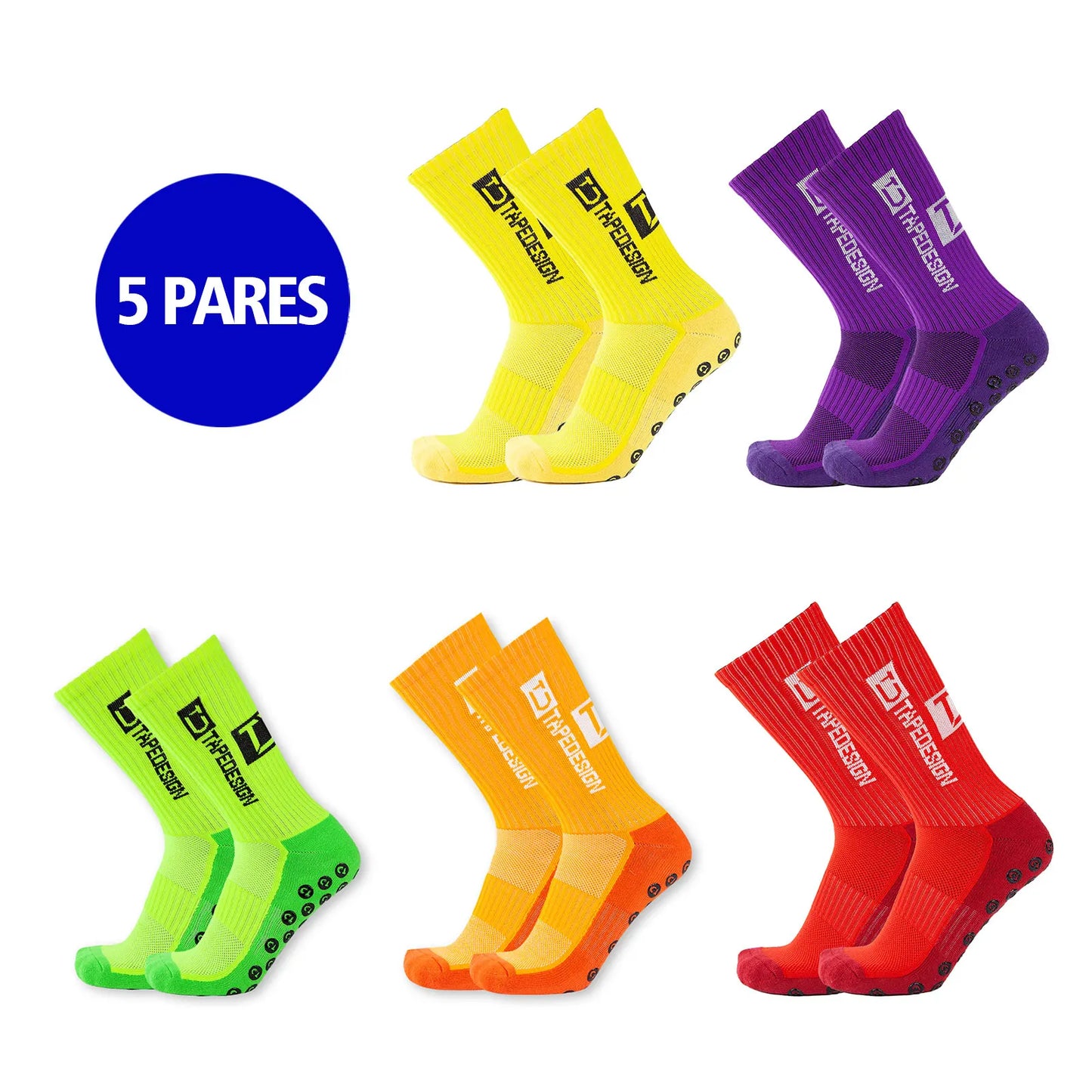 Kit 5 Pares Meias Longas Esportivas Jcolour | Compressão, Desempenho e Proteção | ~32% OFF
