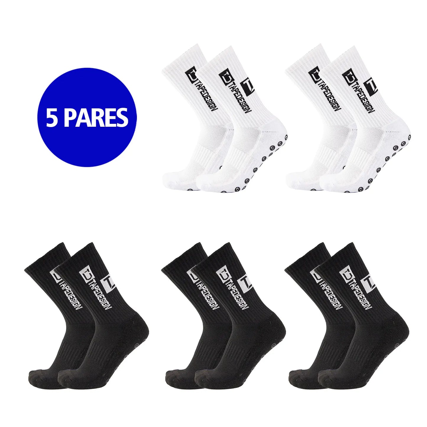 Kit 5 Pares Meias Longas Esportivas Jcolour | Compressão, Desempenho e Proteção | ~32% OFF