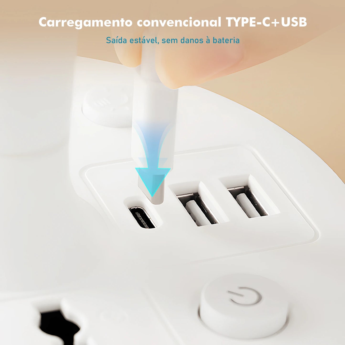 Lâmpada de Mesa LED com USB e Filtro de Linha Bivolt COIBEU | Iluminação Prática e Segura