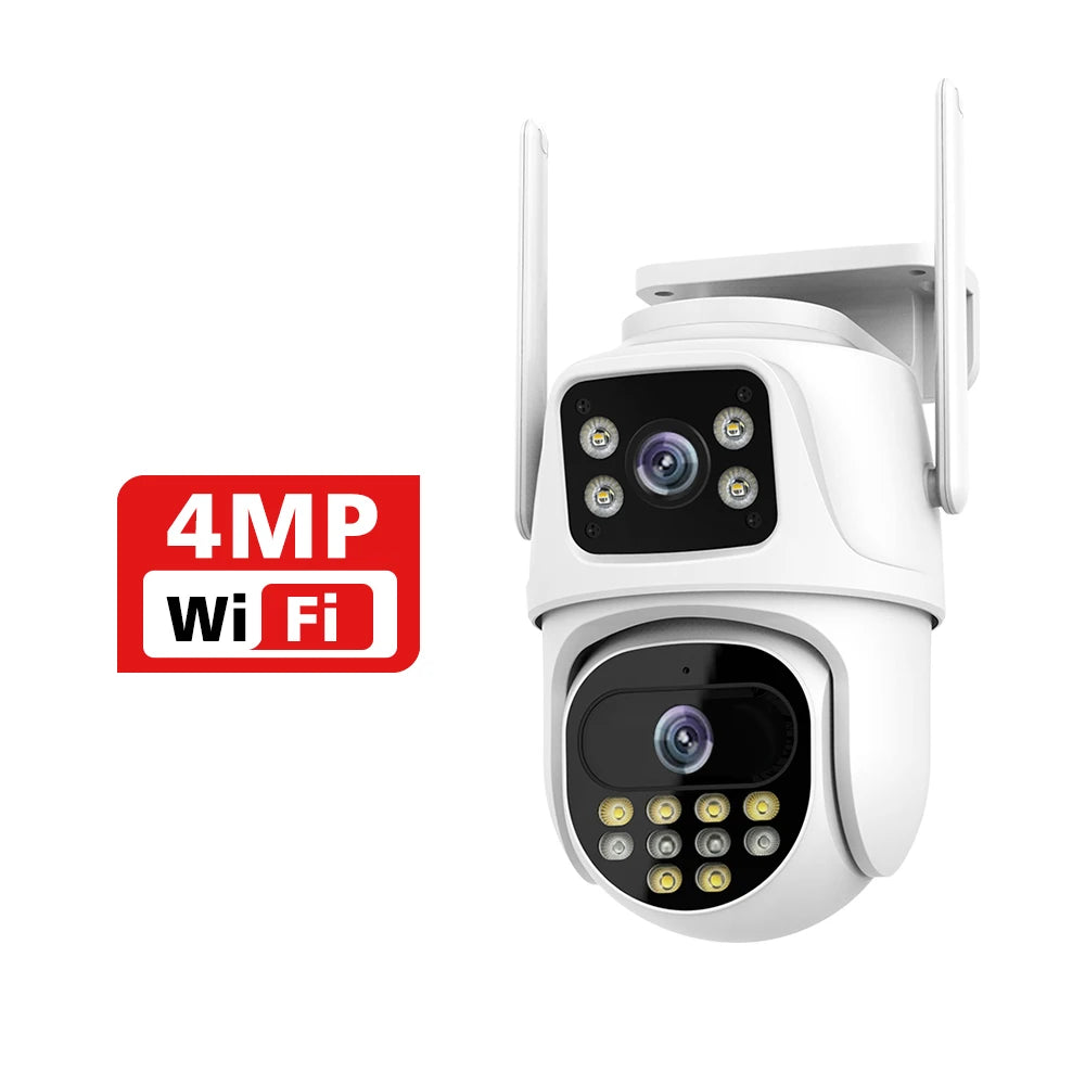 Câmera de Segurança Wi-Fi 4MP com Rastreamento IA | Dual Lens | 35% OFF