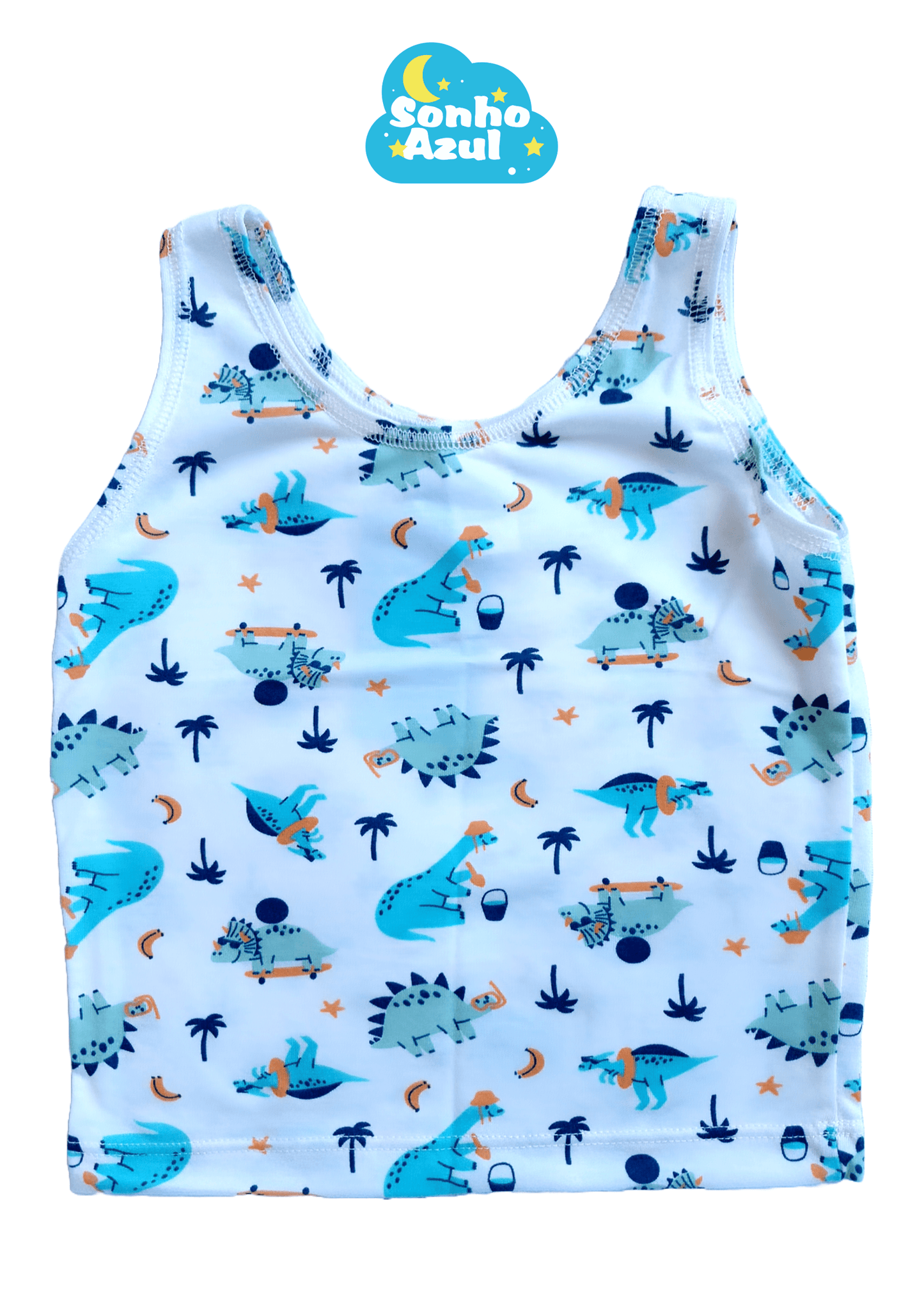 Kit 5 Camisetas Regata Bebê Sonho Azul | Leve 5 Pague 3! | ~39% OFF