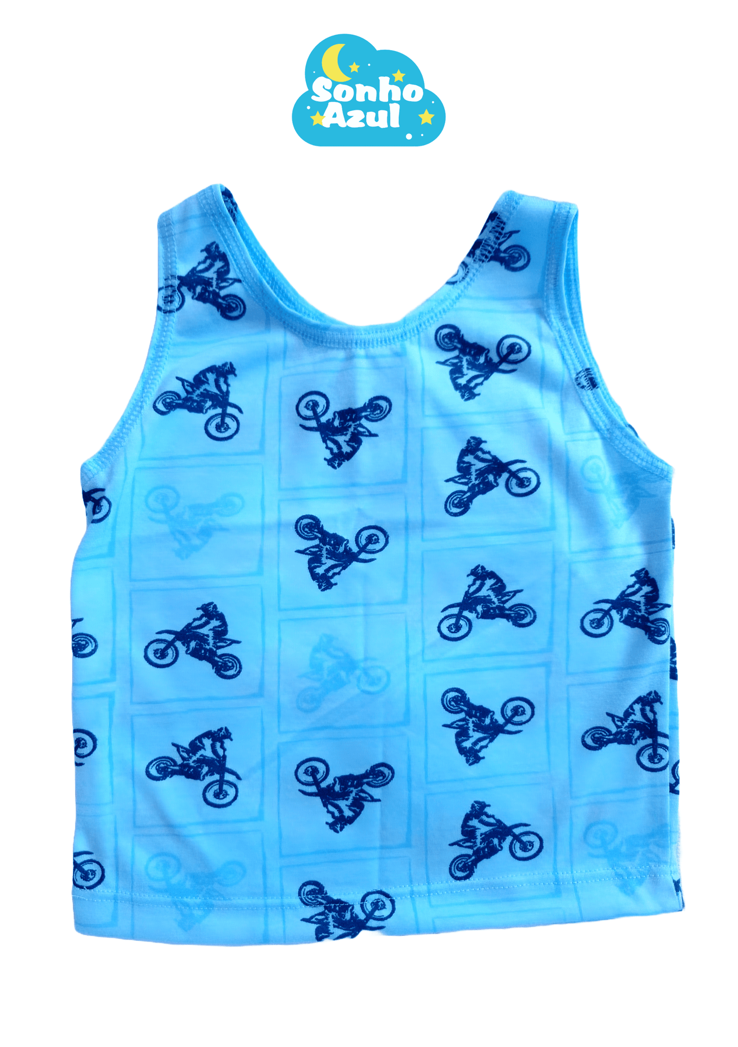 Kit 5 Camisetas Regata Bebê Sonho Azul | Leve 5 Pague 3! | ~39% OFF
