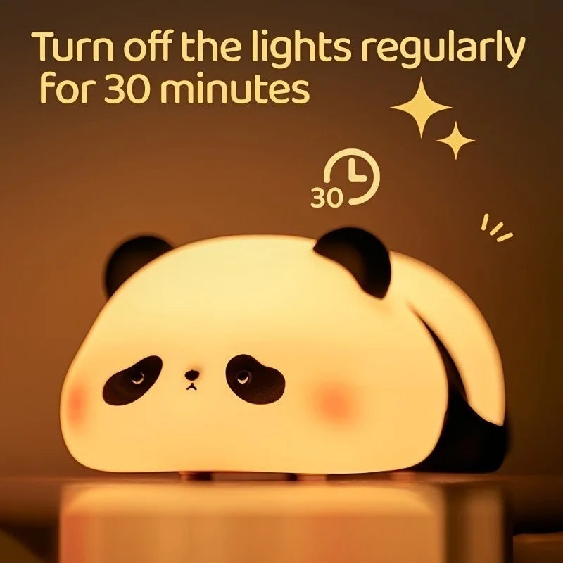 Luminária Panda Fofa de Silicone - Luz Noturna com Toque | 38% OFF + Frete Grátis