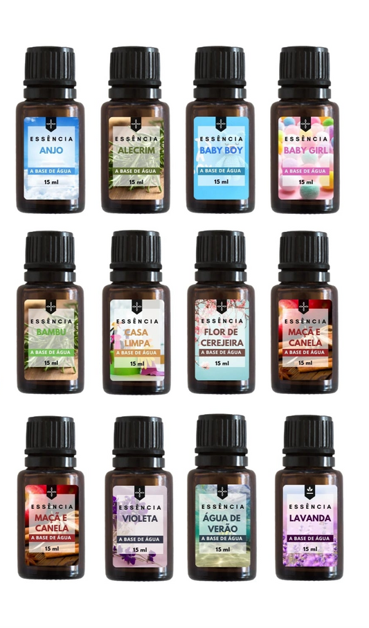 Kit 5 Essências Aromáticas Concentradas (15ml) | Personalize seu Ambiente | ~32% OFF