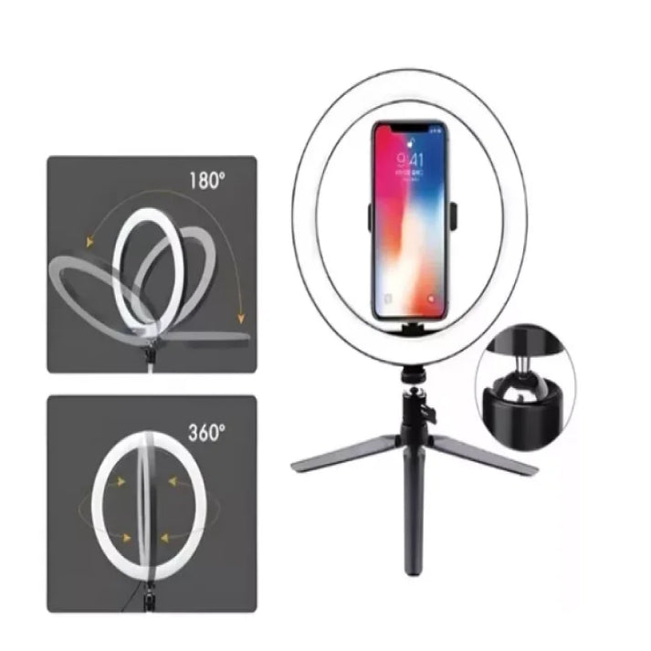 Controle de Intensidade e Tons de Luz do Ring Light LED