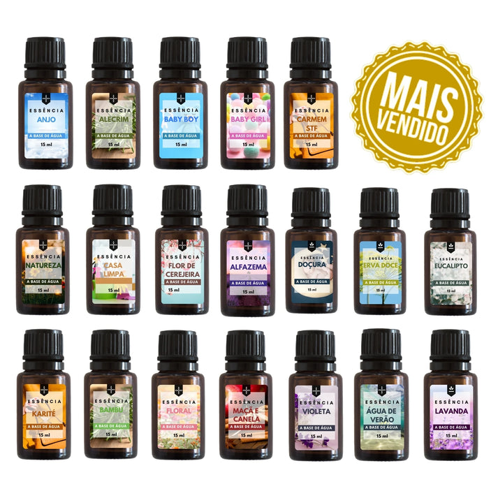 Kit 5 Essências Aromáticas Concentradas para Difusor e Umidificador