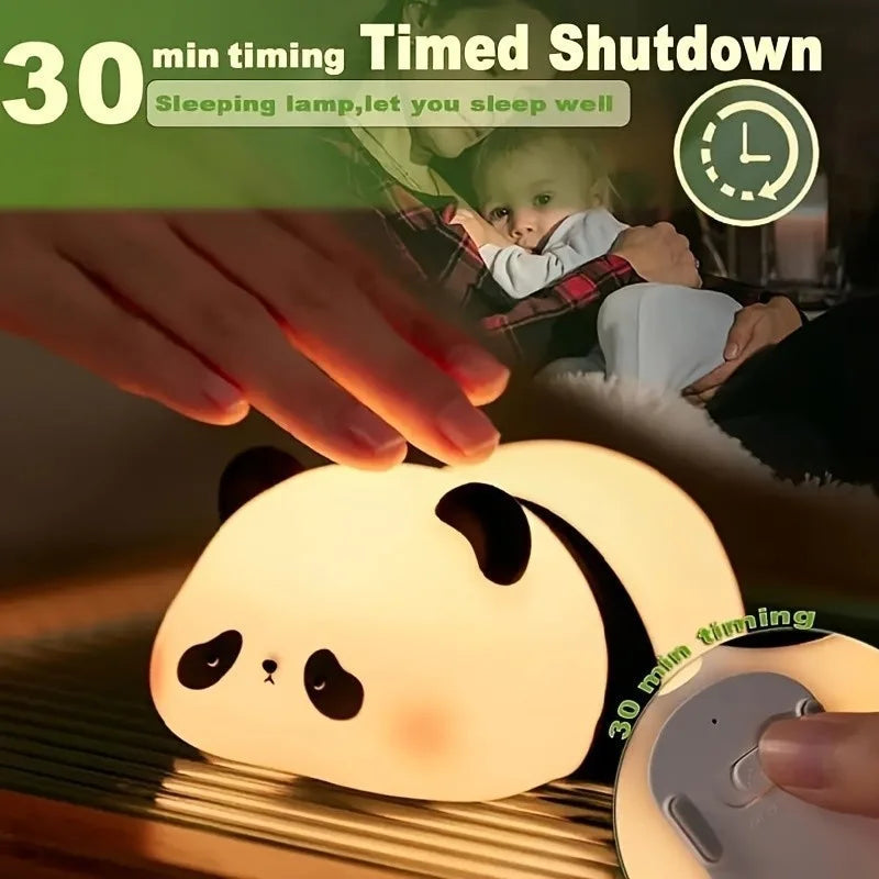Luminária Panda Fofa de Silicone - Luz Noturna com Toque | 38% OFF + Frete Grátis