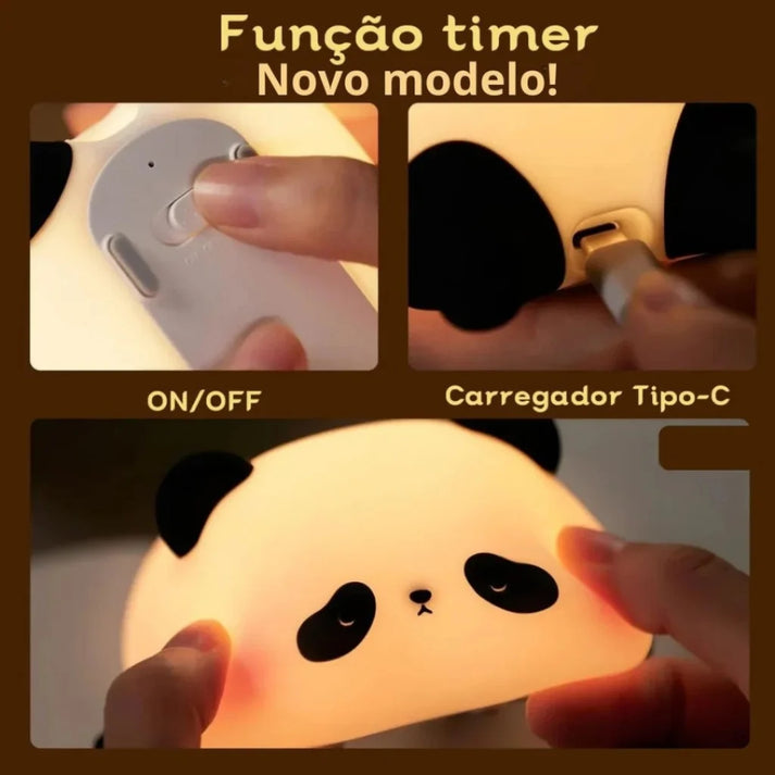Luminária Panda - Vista lateral