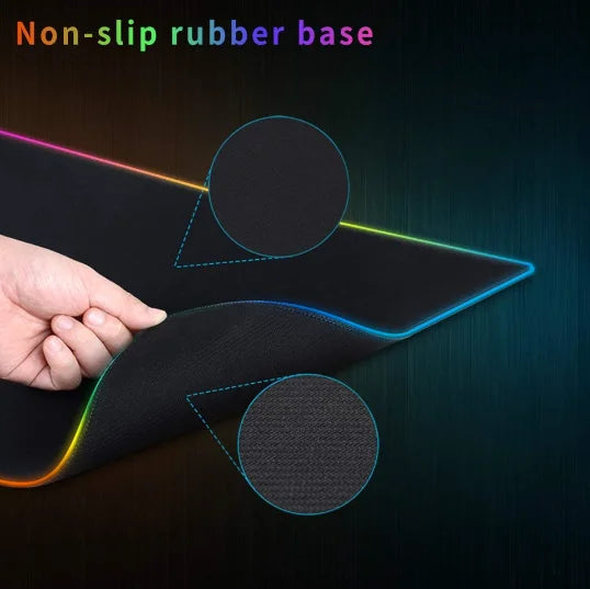 Mouse Pad Gamer LED RGB Extragrande 80x30cm com Iluminação Vibrante