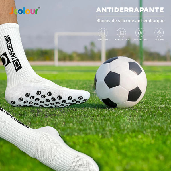 Meias Longas Esportivas com Design Antiderrapante no Pé