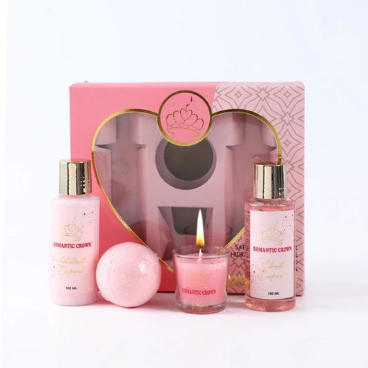 Kit Spa Romantic Crown 4 Peças: Presente Perfeito e Relaxante | ~49% OFF