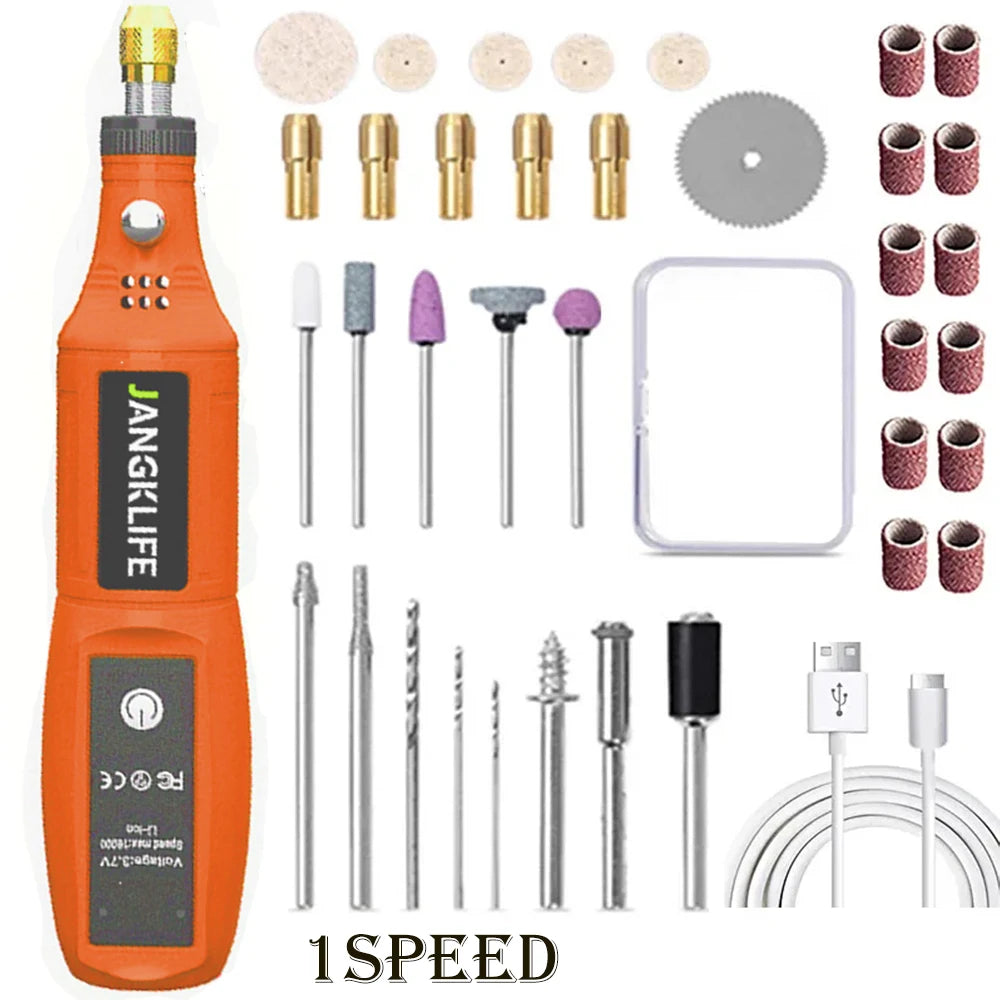 Kit de Ferramentas Rotativas Sem Fio Usb - Achadim no Precin