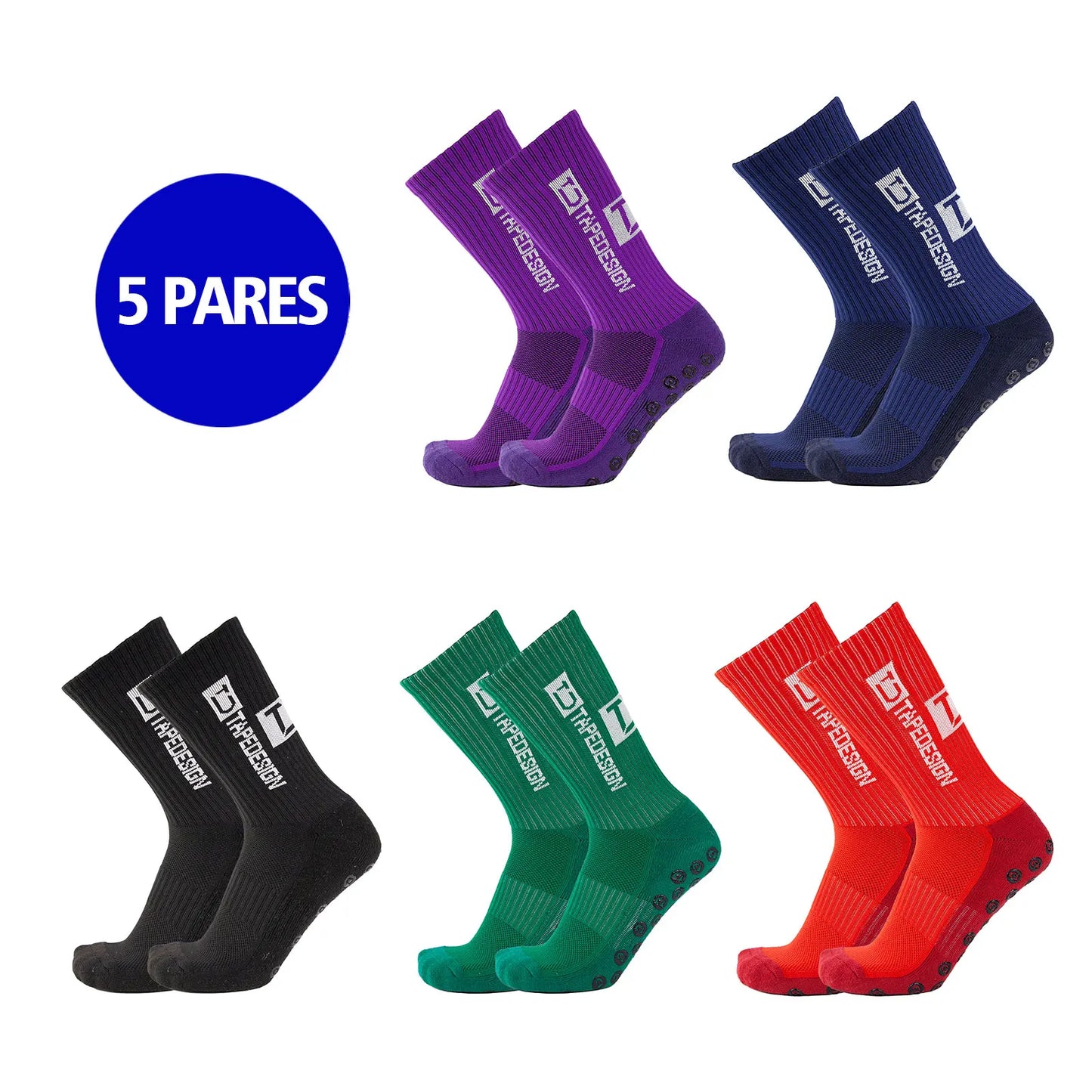 Kit 5 Pares Meias Longas Esportivas Jcolour | Compressão, Desempenho e Proteção | ~32% OFF