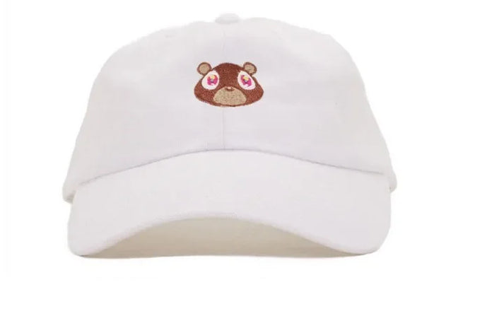 Boné Kanye West Ye Bear Dad Cap - Cor Preta, Vista Frontal