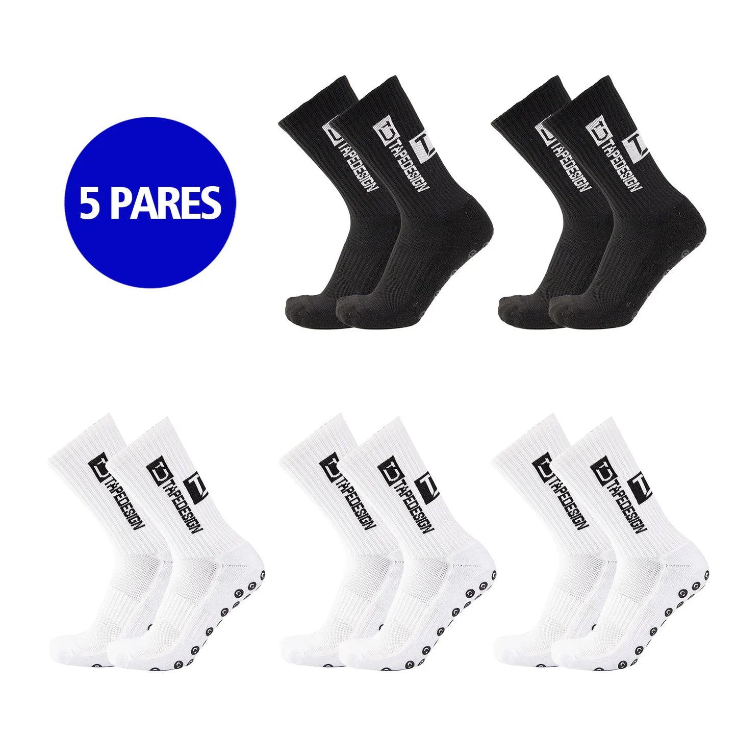 Kit 5 Pares Meias Longas Esportivas Jcolour | Compressão, Desempenho e Proteção | ~32% OFF