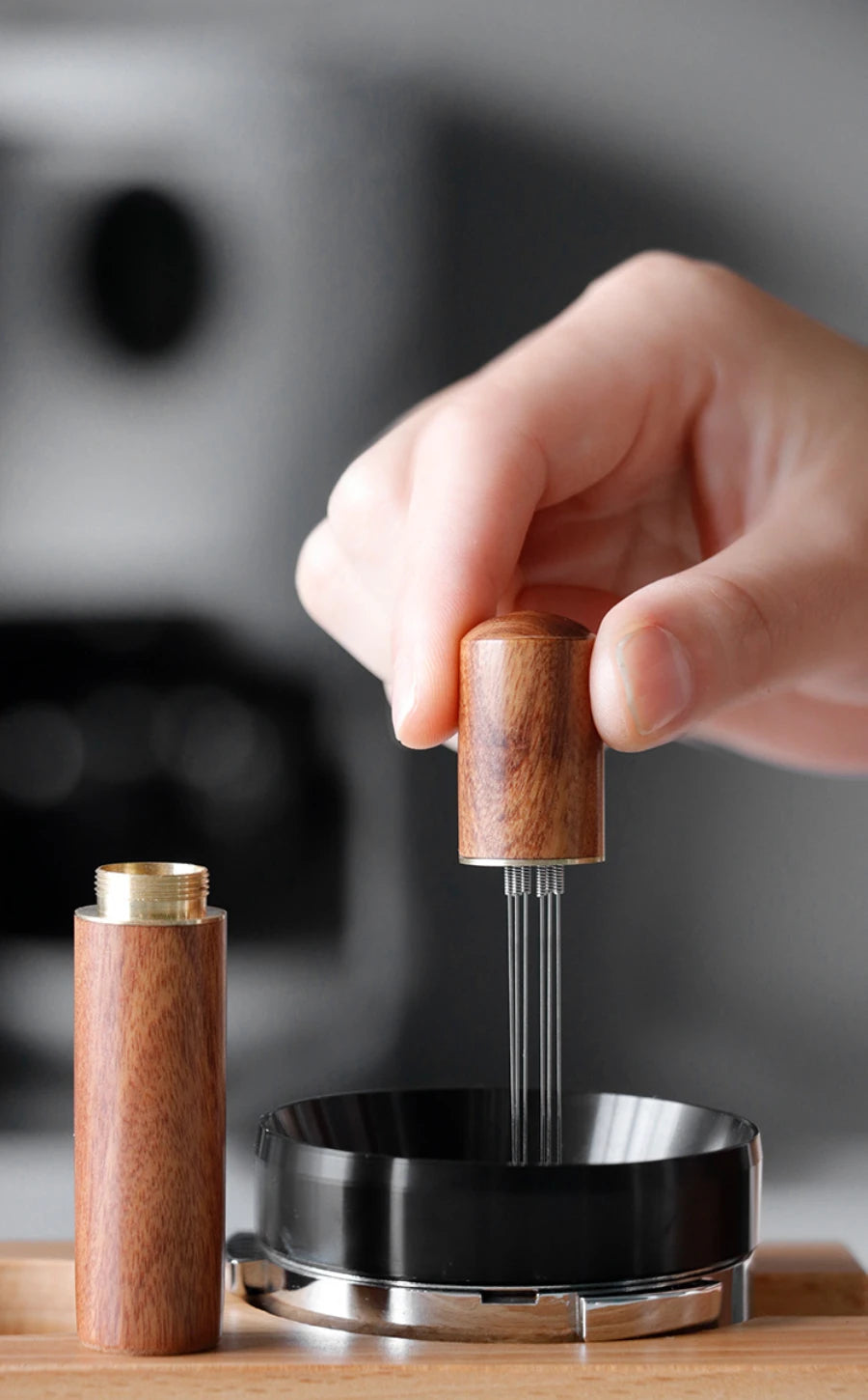 Aço inoxidável café em pó tamper espresso pó agitador distribuidor nivelador wdt ferramentas café mexendo barista acessórios - Achadim no Precin