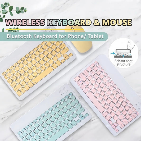 Kit Teclado e Mouse Bluetooth 5.2 Universal Sem Fio | PC, Celular, Tablet | Até 66% OFF