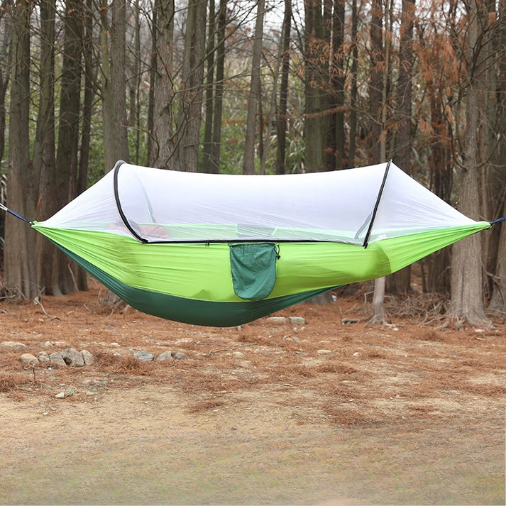Rede de Acampamento com Mosquiteiro - Duplo Verde
