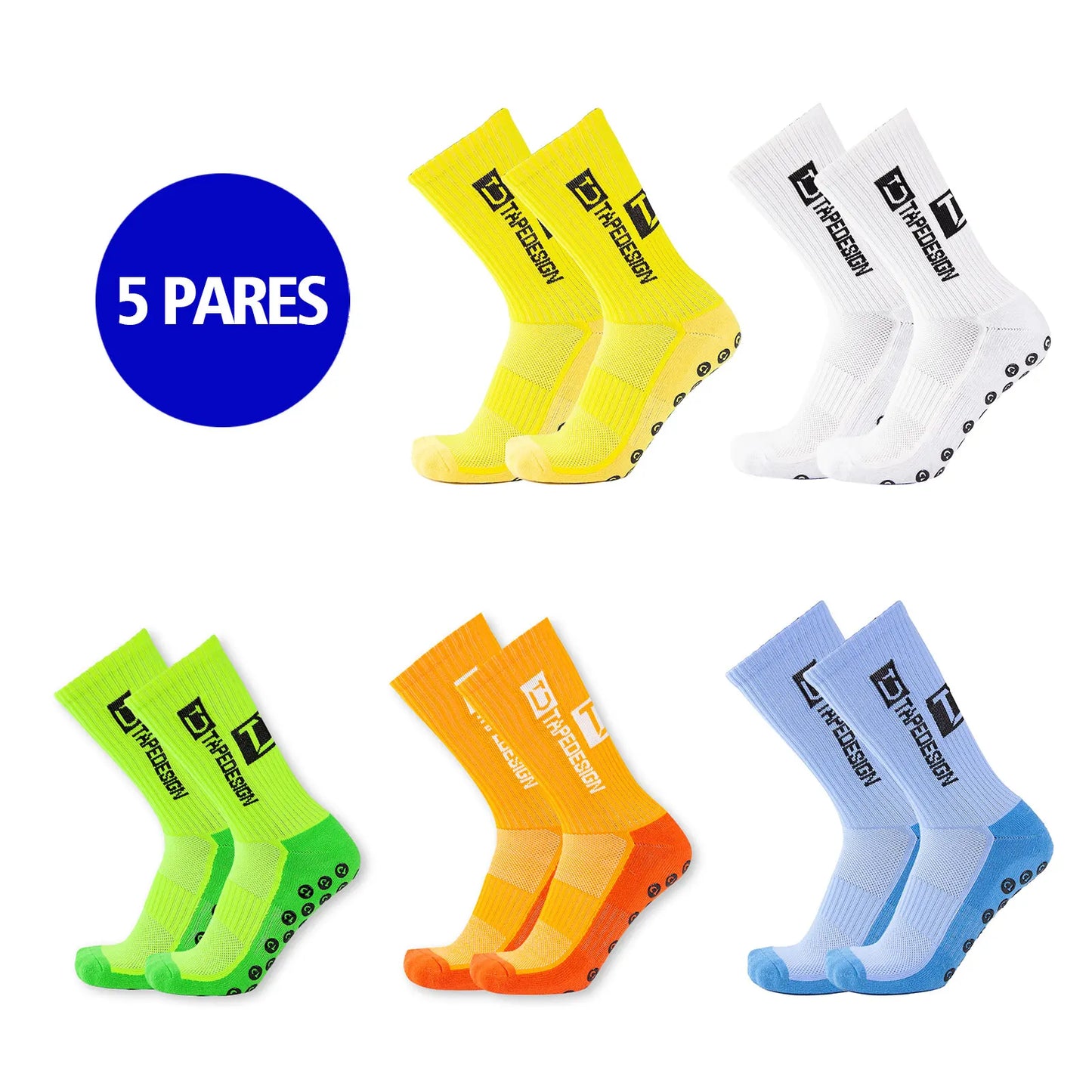 Kit 5 Pares Meias Longas Esportivas Jcolour | Compressão, Desempenho e Proteção | ~32% OFF